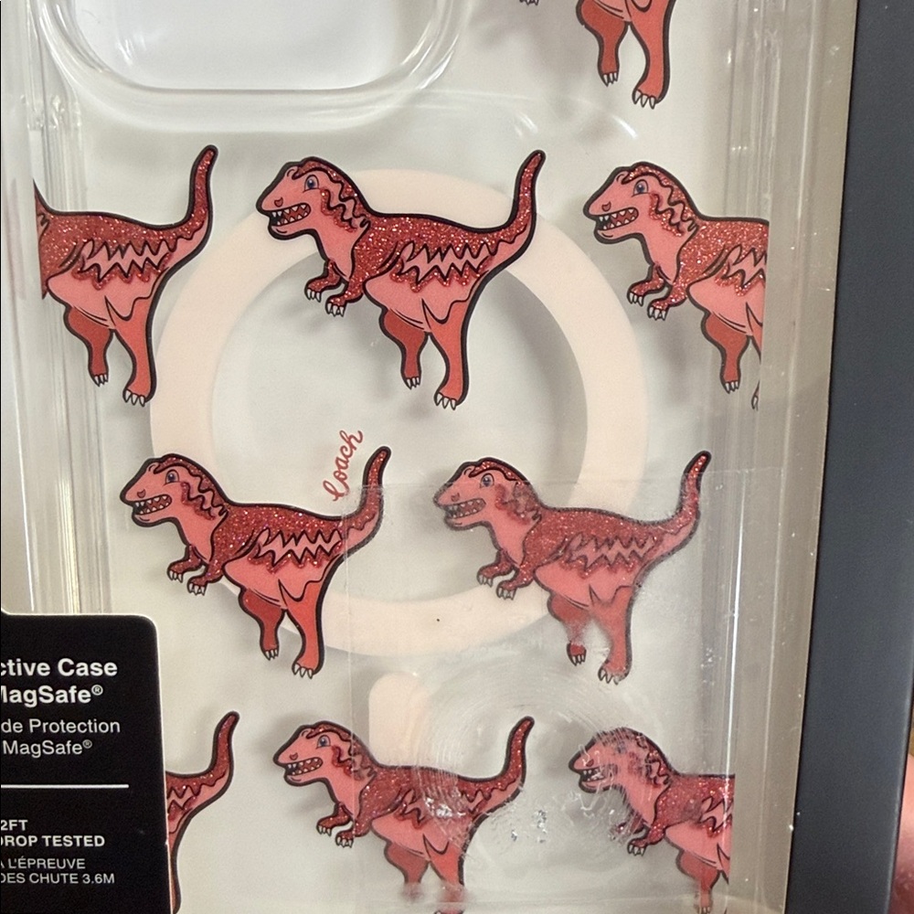 Coach Pink T-Rex iPhone 14 Pro Max Case. Protective case for MagSafe. - Picture 10 of 10